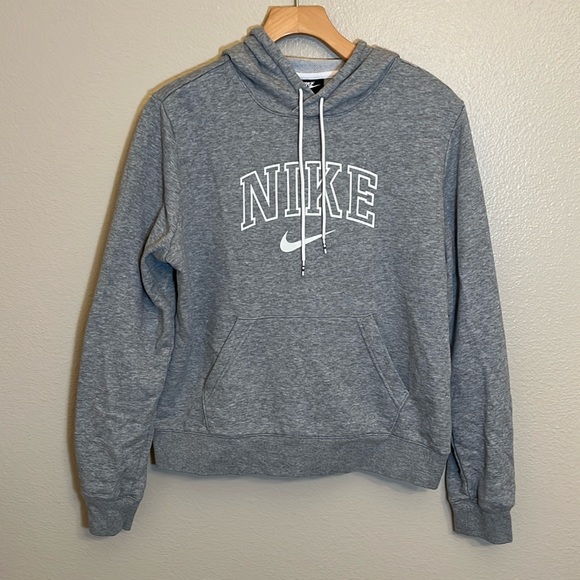 Nike Gray Hooded Sweatshirt - Picture 1 of 12